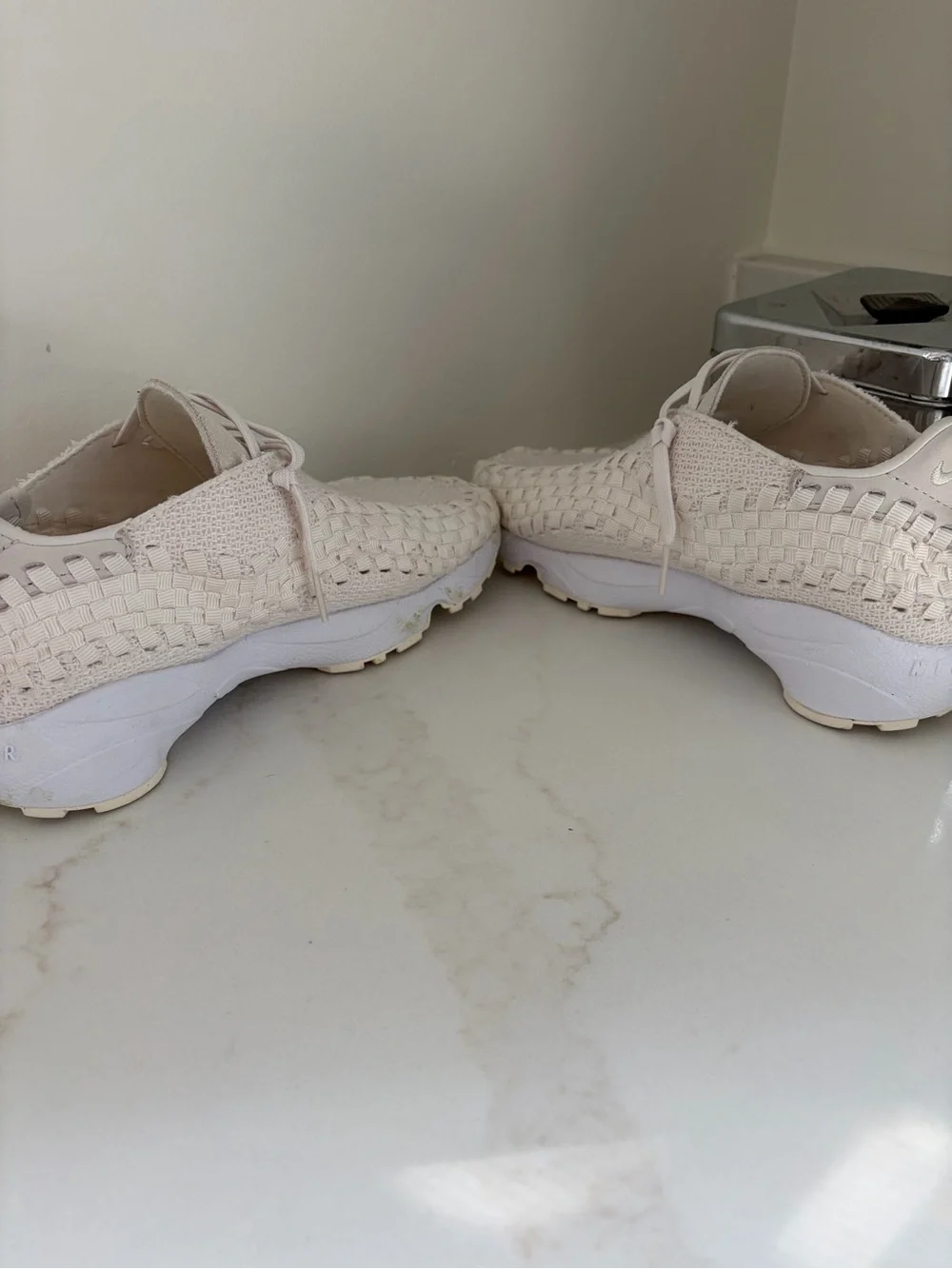 Nike Women's Woven Slip-On Sneaker in Off-White
